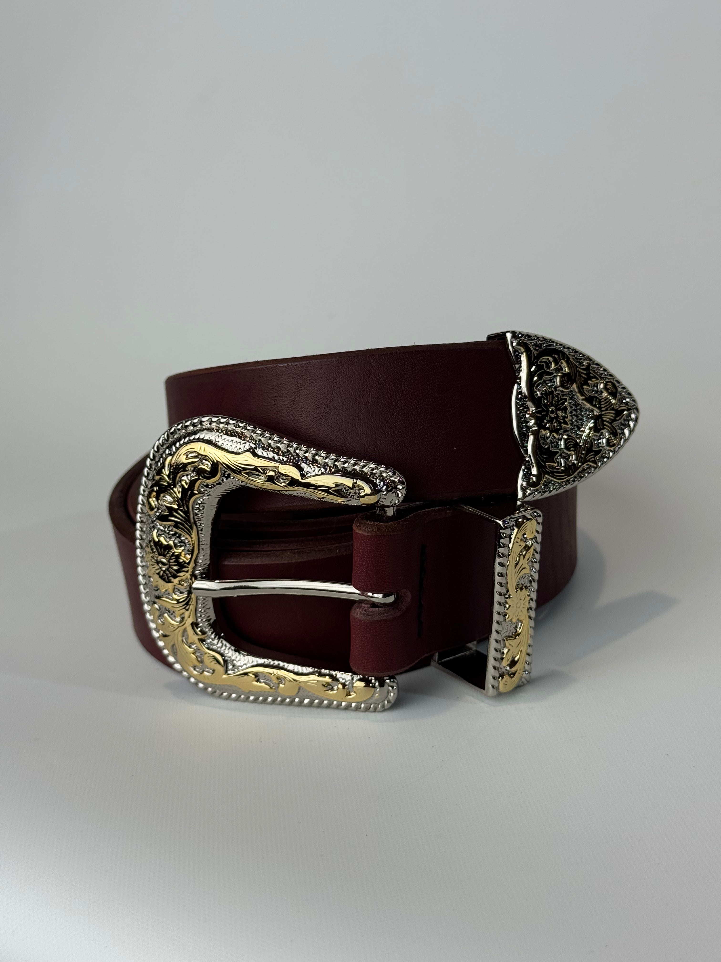 Burgundy Marigold Belt
