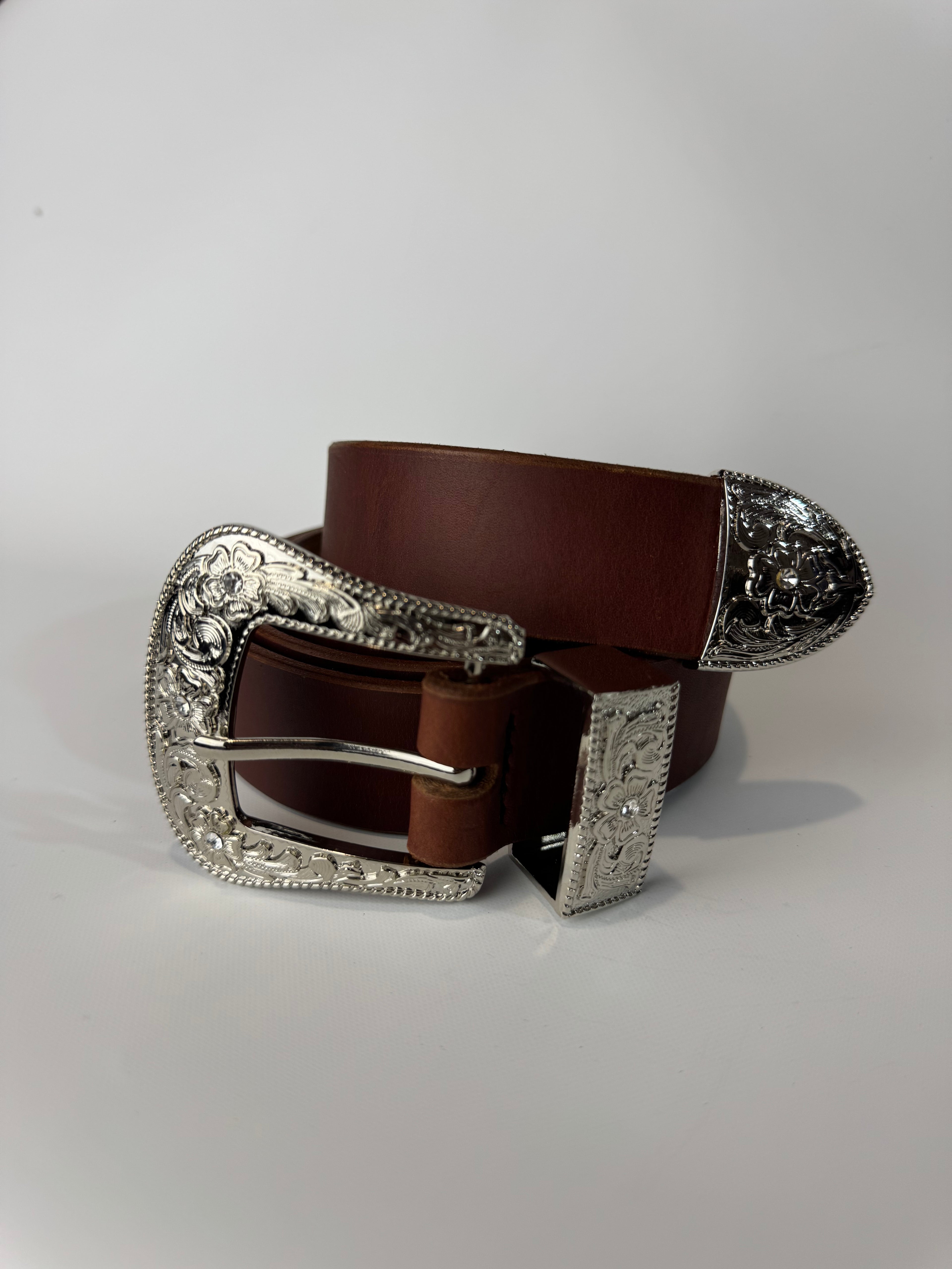 Tan Rose Belt